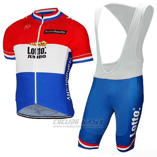 2019 Cycling Jersey Lotto-NL-Jumbo Luxembourg Short Sleeve and Bib Short